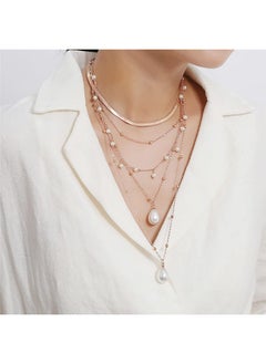 PEORA Peora Rose Gold Plated Pendant Necklace Layered Chain Fashion Wear Stylish Jewellery Gift for Girls & Women (PX9N49)|Rakhi Rakshabandhan Gift for Sister Bhabhi, Gifts for Women  - Image 3