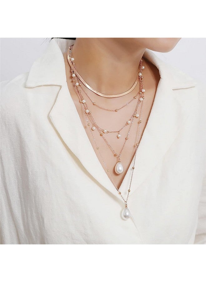 بيورا قلادة بيورا المطلية بالذهب الوردي ذات الطبقات، مجوهرات أنيقة، هدية للبنات والنساء (PX9N49) | هدية راخي راكشاباندهان للأخت بهابي، هدايا للنساء - Image 3