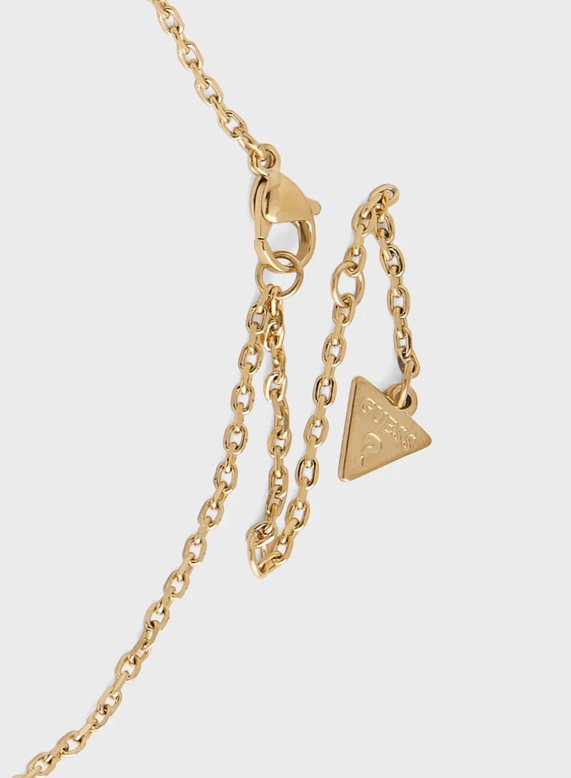 GUESS Pendent Drop Detail Long Necklace