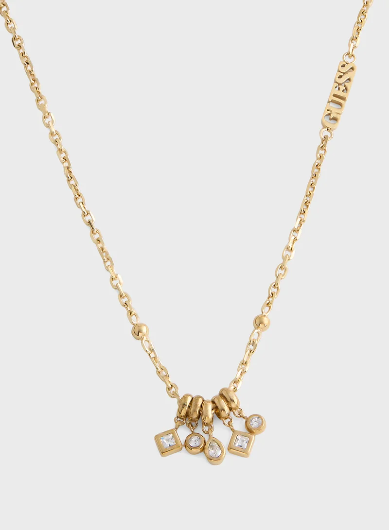 GUESS Pendent Drop Detail Long Necklace