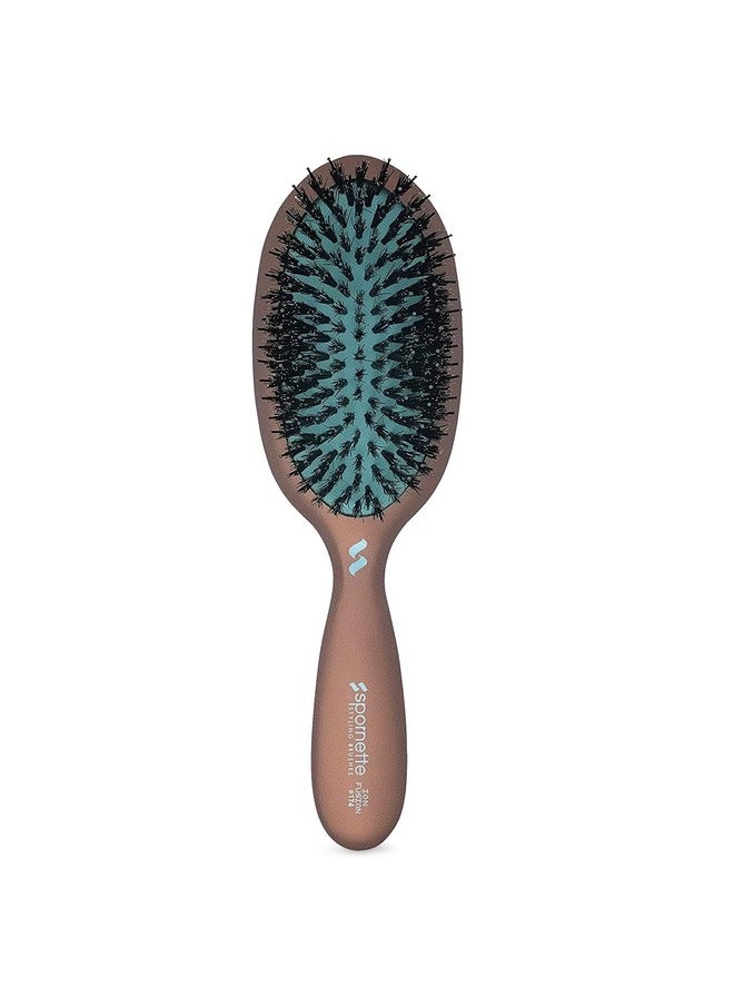 Spornette Ion Fusion Cushion Oval Brush - Boar & Nylon Bristle Mix For Brushing Out, Smoothing, Detangling, Styling And Setting Medium To Long, Thick, Thin Or Normal Hair For Men, Women And Children  - Image 1
