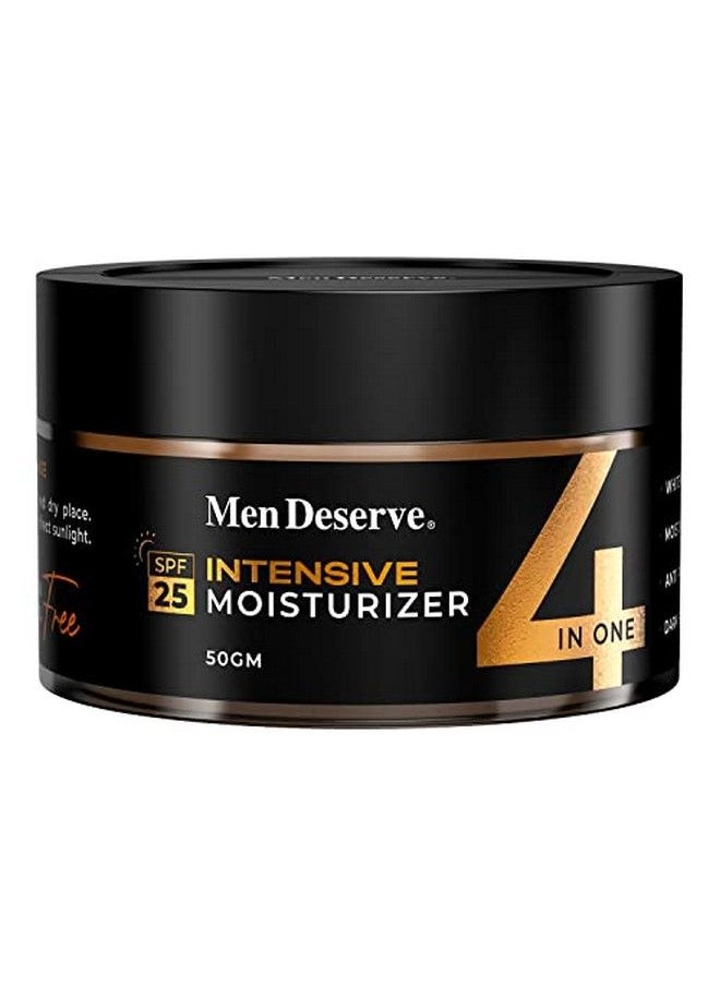 MEN DESERVE - Intensive Moisturizer With Spf 25 For Whitening Anti Pollution And Dark Spot Reduction (50 Gm) - Image 1