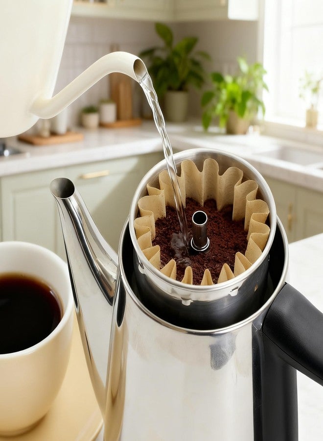 brikinte Percolator Coffee Filters Compatible with Elite Gourmet Percolator, 200 Pcs Perforated Unbleached Filter Paper for Presto 6 Cup Elite Gourmet 6 Cup - Image 4