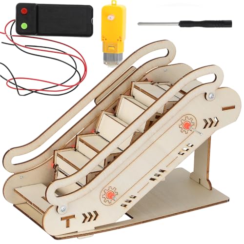 Toddmomy Miniature Mechanical Elevator Model Kit Beige Puzzle Building Set for Elevator EnthusiastsWithout Battery - Image 1