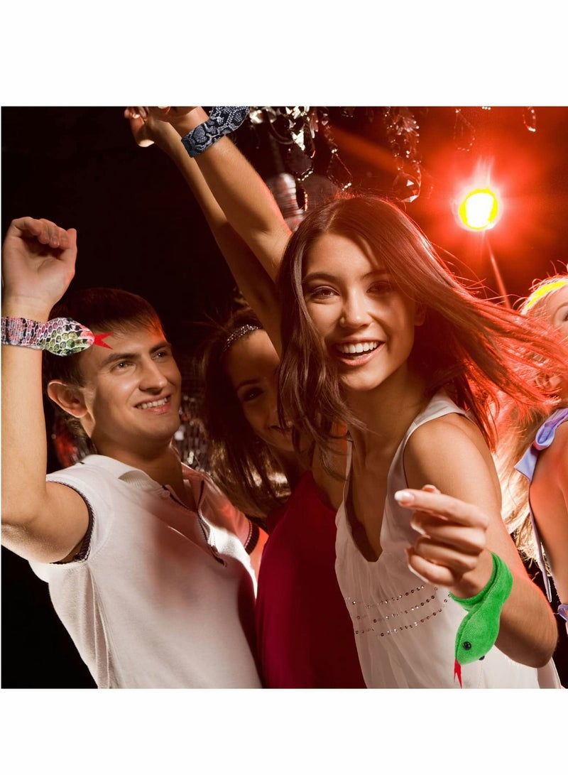 SYOSI Assorted Slap Bracelet, 10 Pcs Snake Slap Bracelet Sequin Animal Snap Bracelets Cool Snap Bracelets for Party Favors - Image 3