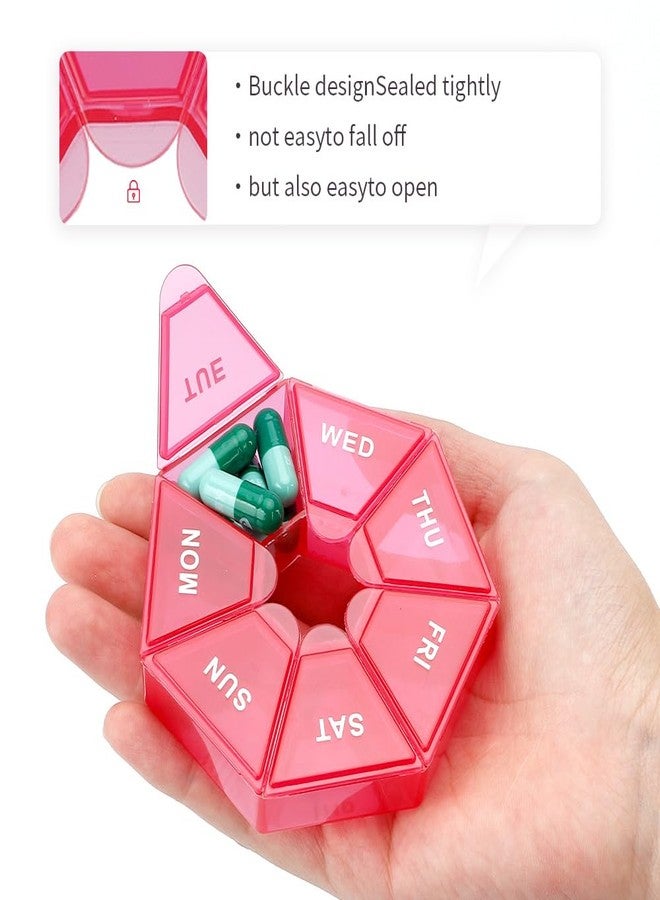 Cutiland Brand 4 Pack Pill Box - Daily & Weekly Pill Organizer, Travel Size, 1 Time a Day, Small Pill Case, Medicine Pill Container & Holder - Image 2