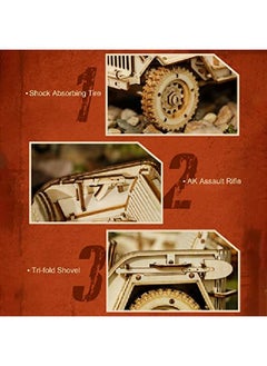 Rolife 3D Wooden Puzzle Craft Model Kits Best Toys Gifts For Teens And Adults (Vintage Car)  - Image 3