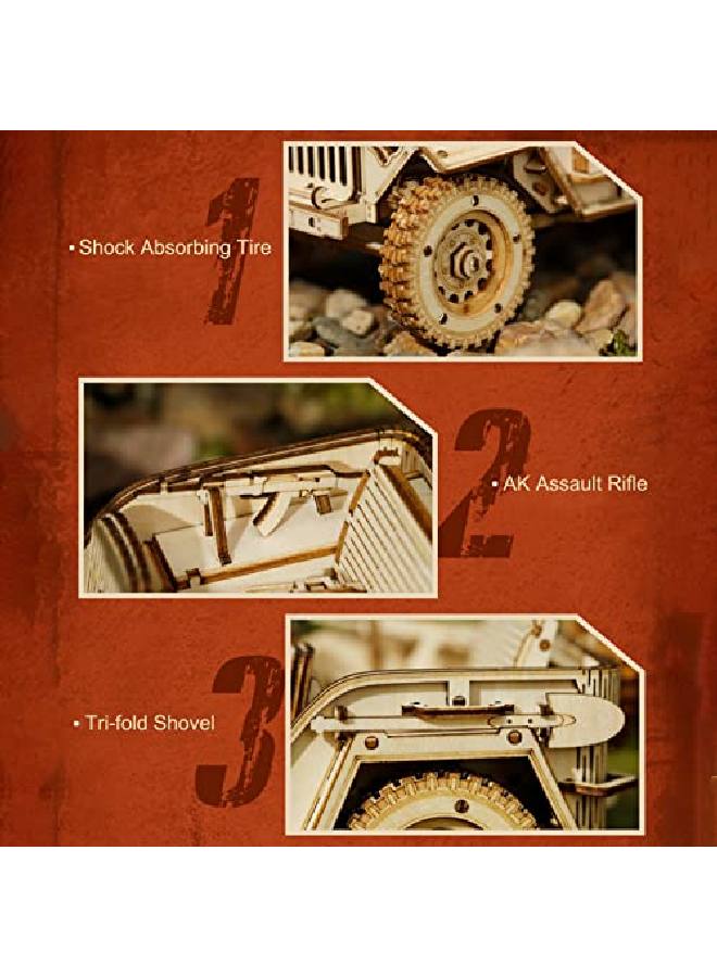 Rolife 3D Wooden Puzzle Craft Model Kits Best Toys Gifts For Teens And Adults (Vintage Car) - Image 3