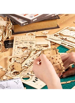 Rolife 3D Wooden Puzzle Craft Model Kits Best Toys Gifts For Teens And Adults (Vintage Car)  - Image 4