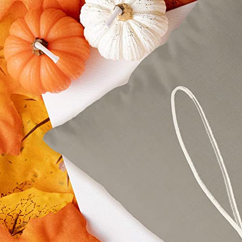 GAGEC Fall Pillow Covers 18x18 Inch Pumpkins Grey Autumn Harvest Hello Fall Throw Pillowcase Holiday Home Decor Sofa Bedroom Cushion Case Outdoor Indoor Decorations Set of 4 - Image 3
