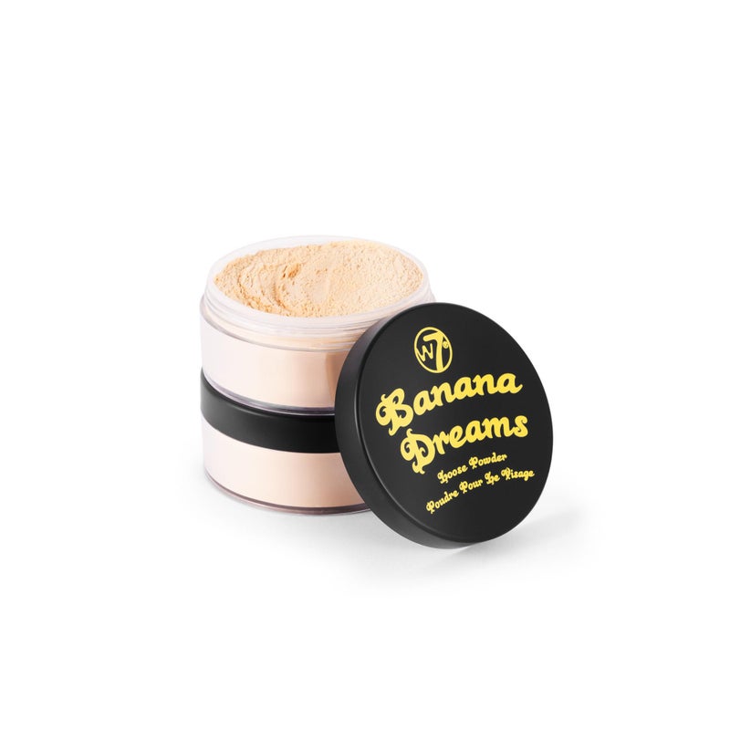 W7 Banana Dreams Loose Setting Powder - Weightless Yellow Blurring Powder For All Skin Tones - 2 Pack - Image 1