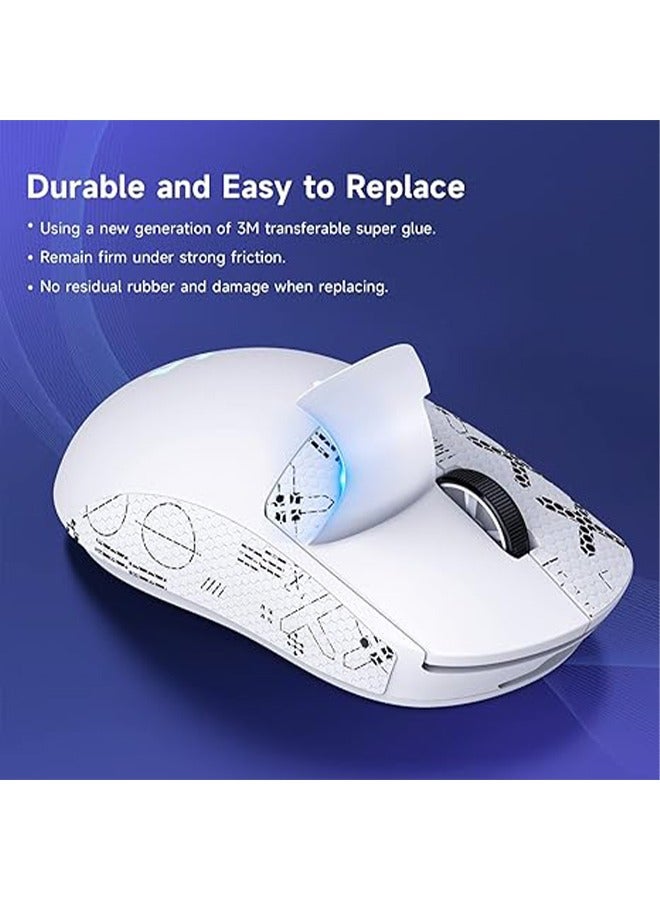 Logitech GPW Second-Generation Mouse Anti-Slip Sticker Wireless Gaming Mouse Anti Sweat Patch Mouse Nonslip Grip Tape Mouse Sweat-Proof Grip Mouse Protective Cover White X - Image 2