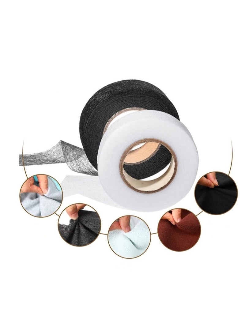 OASIS-TH 2 Rolls 100 Meters Iron-On Fabric Tape Heavy Duty Fusible Adhesive Hemming Strip to Repair Curtains, Clothes, Pants, Pillow Case, Uniform - No Sewing  - Image 1