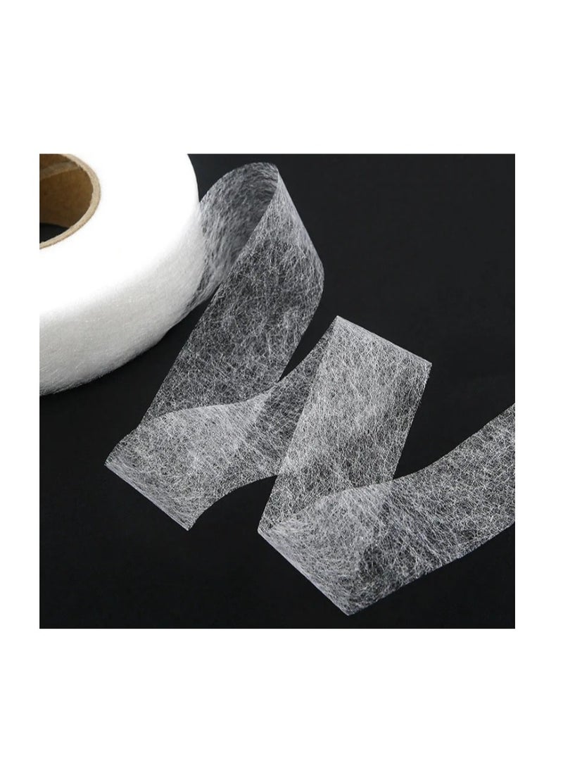 OASIS-TH 2 Rolls 100 Meters Iron-On Fabric Tape Heavy Duty Fusible Adhesive Hemming Strip to Repair Curtains, Clothes, Pants, Pillow Case, Uniform - No Sewing  - Image 4