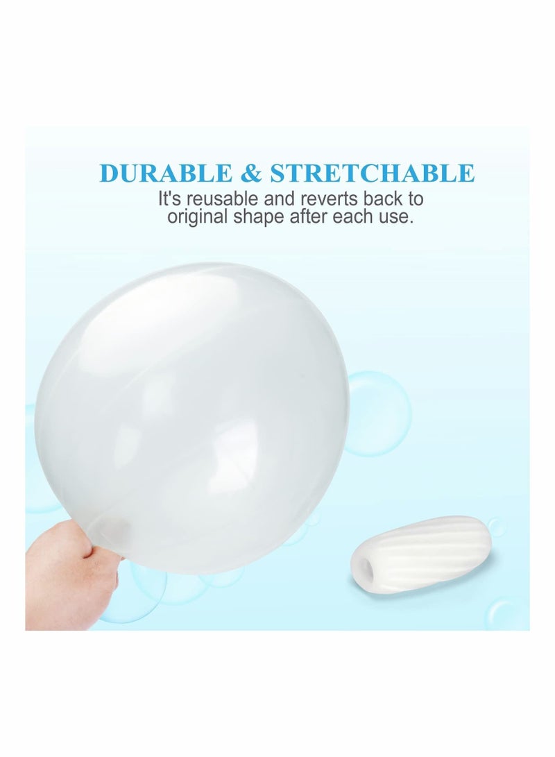 Elastic Sleeves for Leak Proofing - 4 Pack Silicone Leak Proof Sleeves for Travel, Reusable Accessory for Most Travel Container in Luggage, White  - Image 3