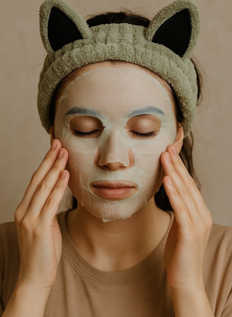 توكة شعر ودان قطة فرو ناعم –أستايل كيوت للبنات-مينت - Image 1