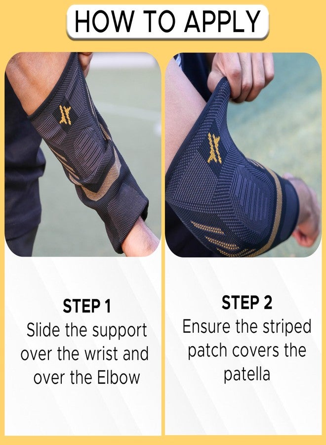 PulseITElbowX Elbow Support for Joint Stability and Pain Relief | Breathable, Lightweight Design for Sports, Arthritis, Workouts, and Exercise | Promotes Easy, Comfortable Elbow Movement (1-Pair) (L) - Image 5