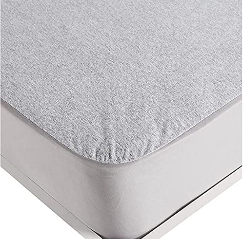 Springtek 100% Waterproof Mattress Protector | Premium Cotton Mattress Bed Cover | Breathable and Non-Allergenic Ultra Soft Fitted Bed Protector | 78x36 Inch, Single, Grey - Image 1