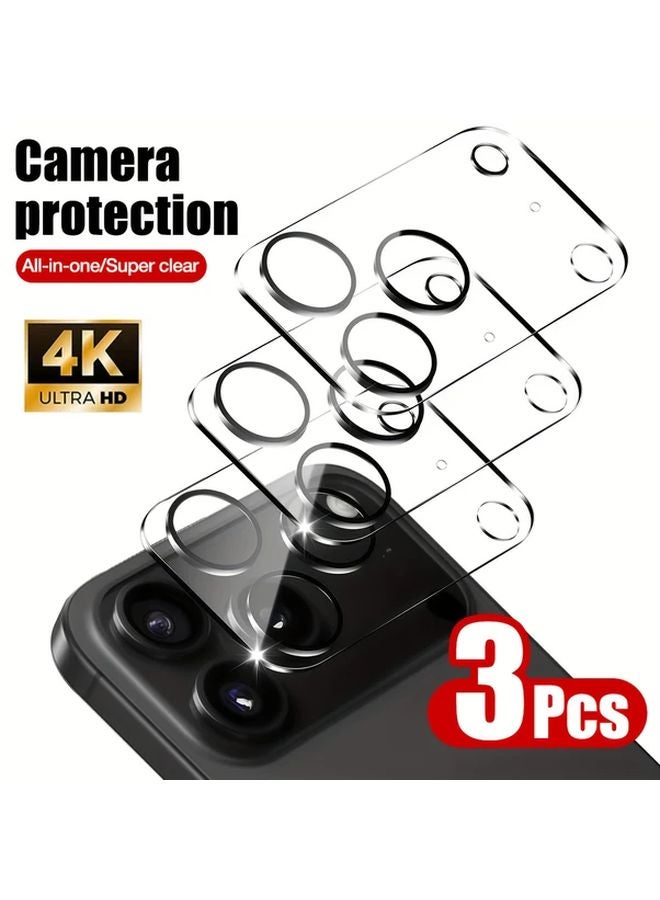 3 Pack HD Camera Lens Screen Protector Tempered Glass 9H Hardness For iPhone 16 Pro - Image 2