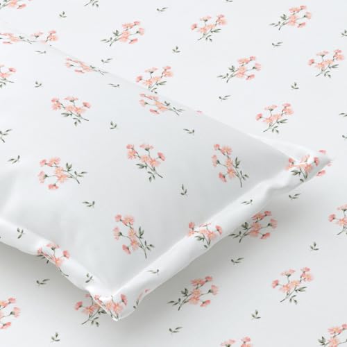 Plumora Single Bed Cotton Bedsheet with 1 Pillow Cover, 100% Pure Cotton Single Bedsheet 60×90 Inches, 240 TC Soft Breathable Floral Bed Sheet – (Citrus Breeze) - Image 1