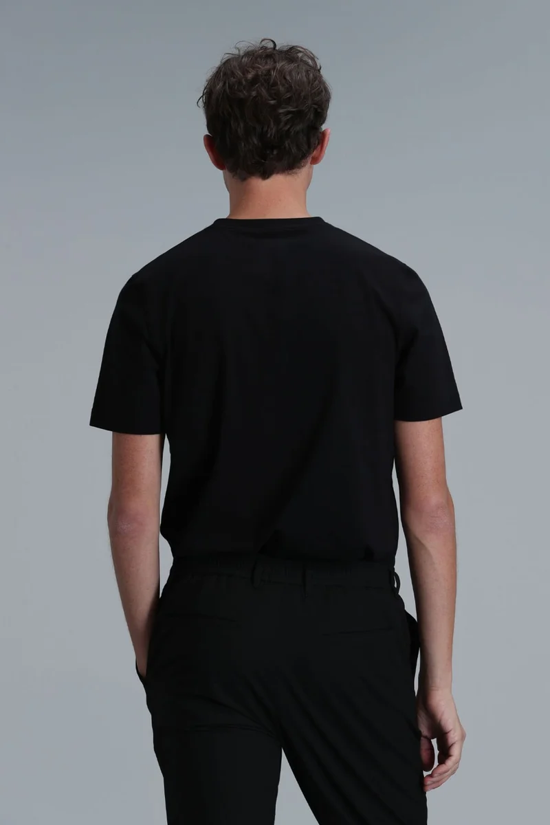 لوفيان Men's Pablo Modern Graphic T-Shirt 111020223 Black