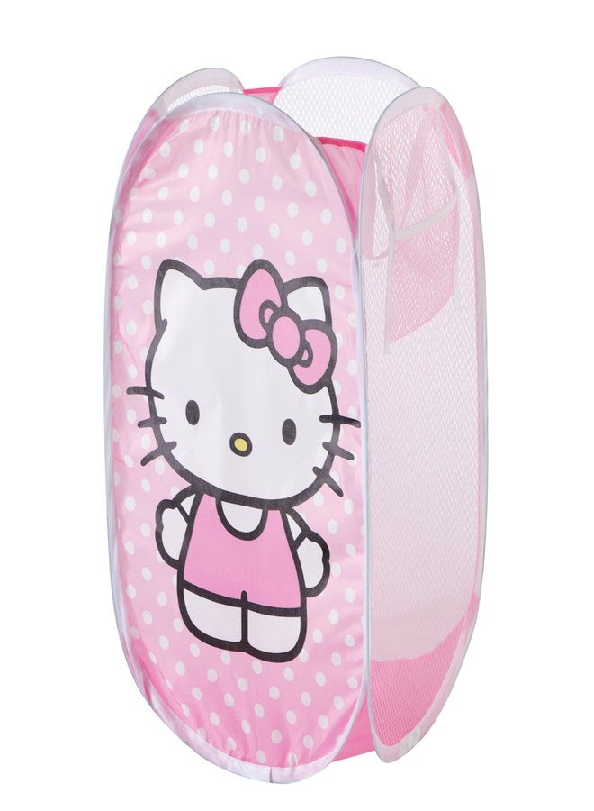 Idea Nuova Sanrio Hello Kitty Pop-Up Hamper,Collapsible Laundry Basket with Durable Handles,Lightweight Storage Bin for Kids' Bedroom, Nursery, or Playroom,Pink - Image 1