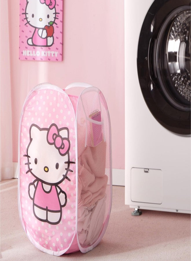 Idea Nuova Sanrio Hello Kitty Pop-Up Hamper,Collapsible Laundry Basket with Durable Handles,Lightweight Storage Bin for Kids' Bedroom, Nursery, or Playroom,Pink - Image 4