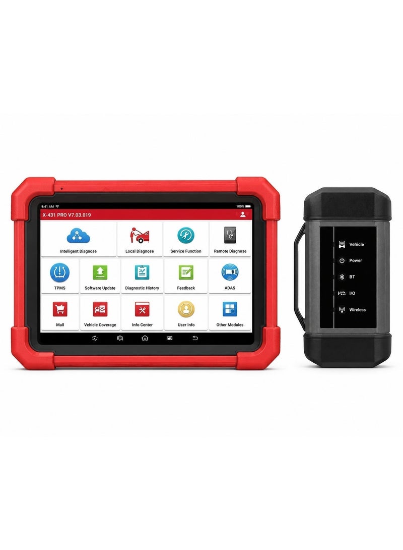 لانش جهاز لانش X-431 PRO3 SE HDIII الاحترافي لتشخيص الشاحنات - ماسح أعطال المعدات الثقيلة مع لوح 10.1 بوصة، يدعم DoIP و CAN FD - Image 1