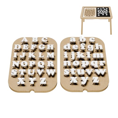 Ogears Sensory Table Flisat Trofast Inserts Alphabet Board Set of 2 Pieces flisat Sensory Table Inserts