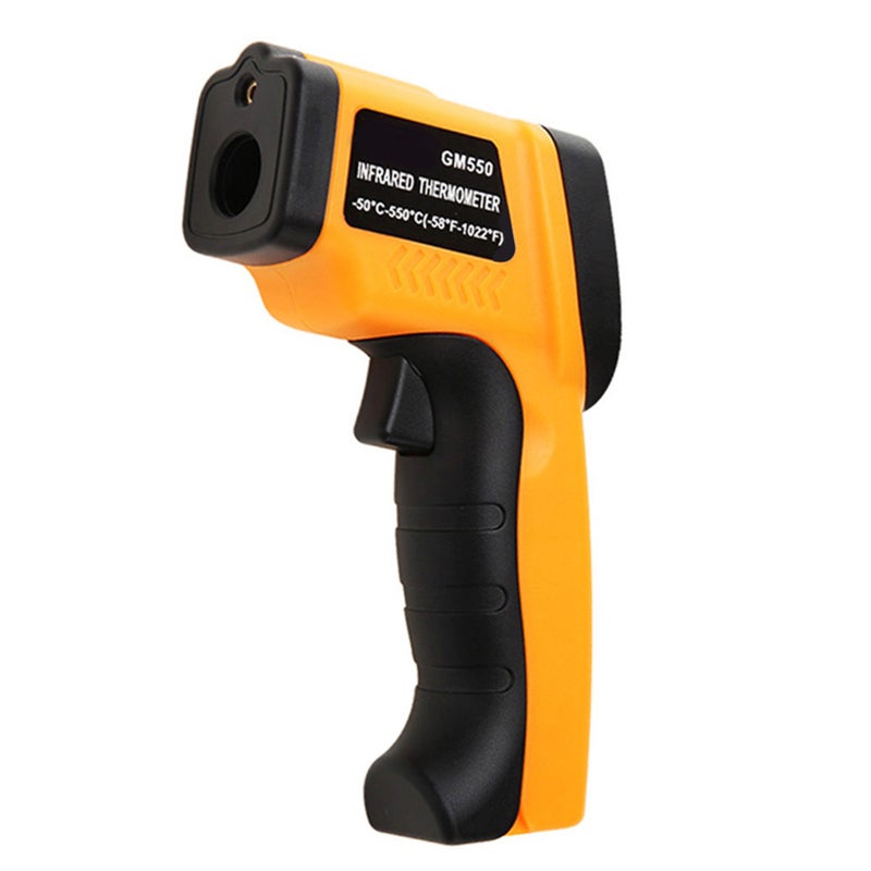 Infrared Thermometer Orange Handheld High Accuracy Digital Infrared Thermometer - Backlit LCD Display Adjustable Emissivity Non-contact Digital Thermometer for Indoor Outdoor Extreme Temperature Measu - Image 4