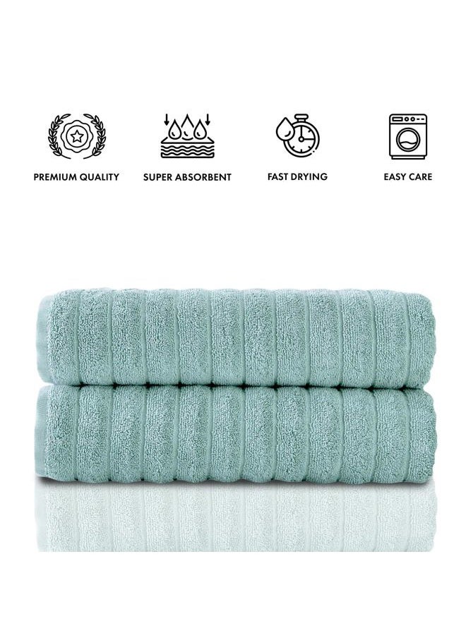Classic Turkish Towels - CTT Premium 2 Pack Bath Towels Set, Made with 100% Turkish Cotton, Spa & Hotel, Quick Drying Towels, Absorbent & Comfy | 27"x54" (Spa Green) - Image 1