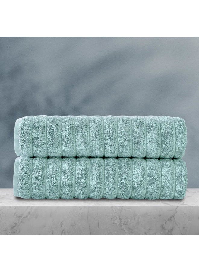 Classic Turkish Towels - CTT Premium 2 Pack Bath Towels Set, Made with 100% Turkish Cotton, Spa & Hotel, Quick Drying Towels, Absorbent & Comfy | 27"x54" (Spa Green) - Image 1