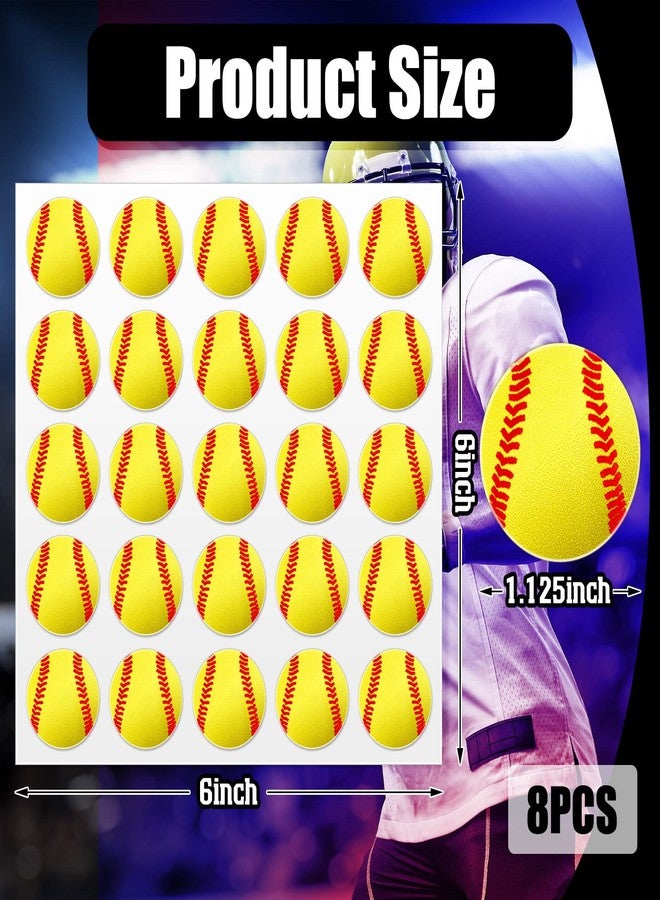 Jecery 200 Pcs Baseball Softball Helmet Decals Vinyl Sports Softball Stickers Self Adhesive Helmet Stickers Decals Baseball Accessories for Batting(Simple Style) - Image 3