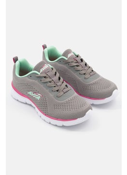 Women Avi-Dive Lace Up Sport Shoes, Grey/Turquoise/Pink