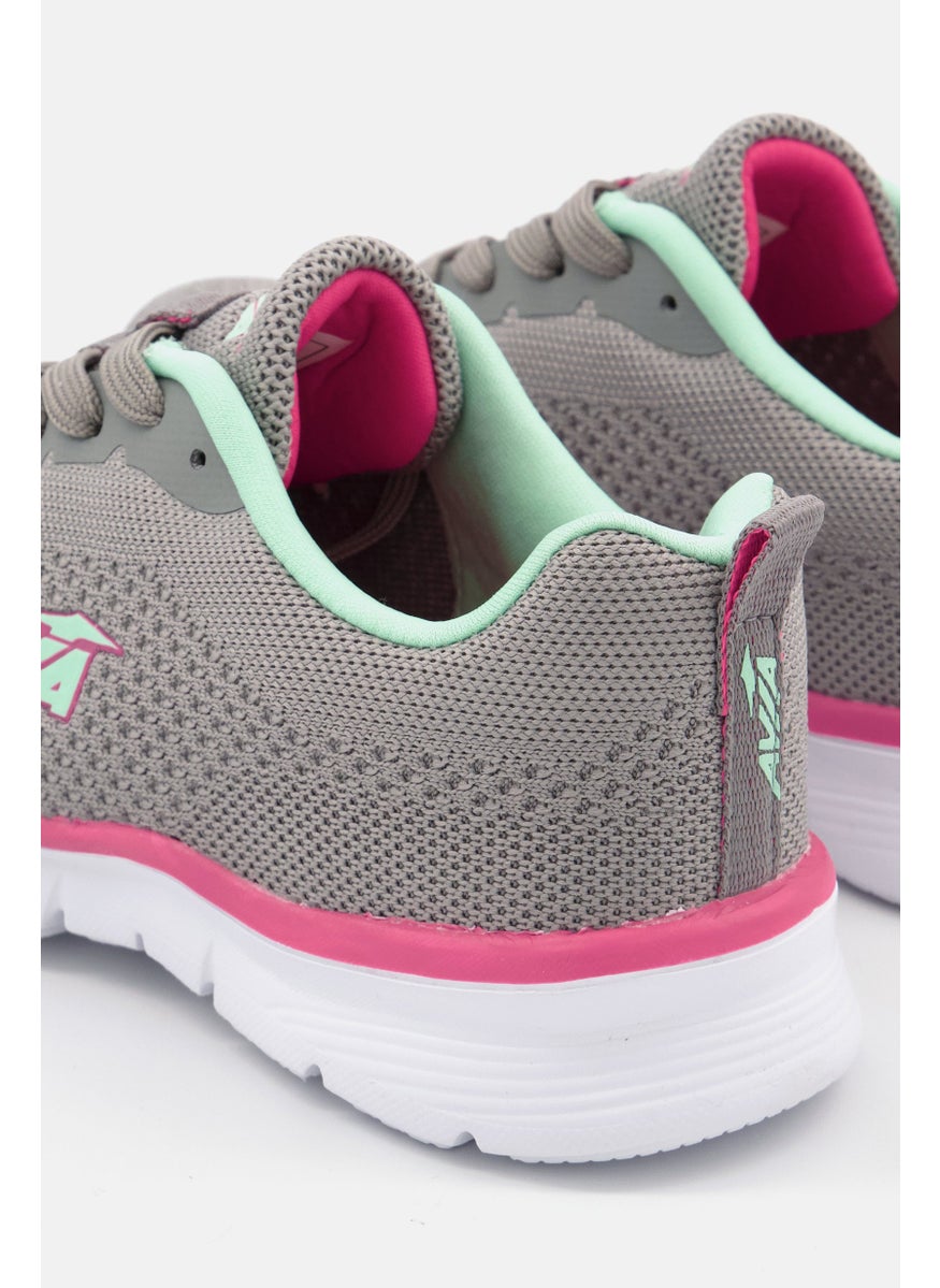 Avia - Women Avi-Dive Lace Up Sport Shoes, Grey/Turquoise/Pink - Image 1