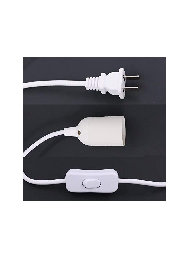 The Bros 4 Pcs E26 Hanging Lantern Cord with On/Off Switch, Light Socket with 10.86 Inch Extension Cord Cable, White Pendant Light Socket Cord for Kitchen/Bedroom/Bathroom/Restaurant/Cafe Shop - Image 5