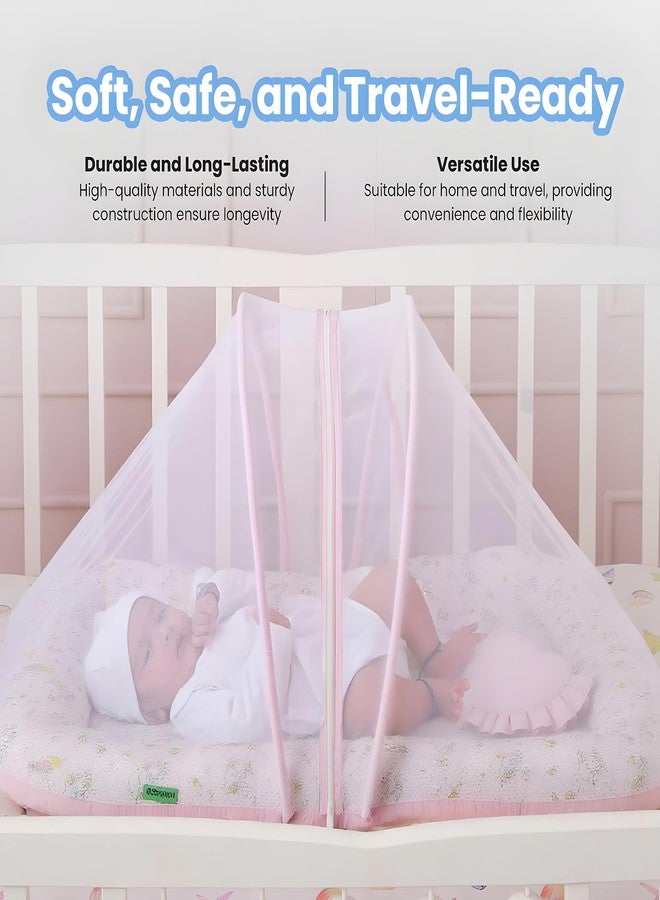Nuluv Baby Mosquito Net Set, Foldable and Breathable Net, Zip Closure, Full Protection from Mosquitoes and Insects, 100% Cotton, Lightweight and Portable, for Babies up to 9 Months, Unicorn Design - Image 5