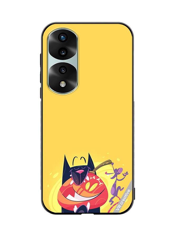 VR CREATIVE Protective Case Cover For Honor 70 Pro Halloween Cat Design Multicolour - Image 1