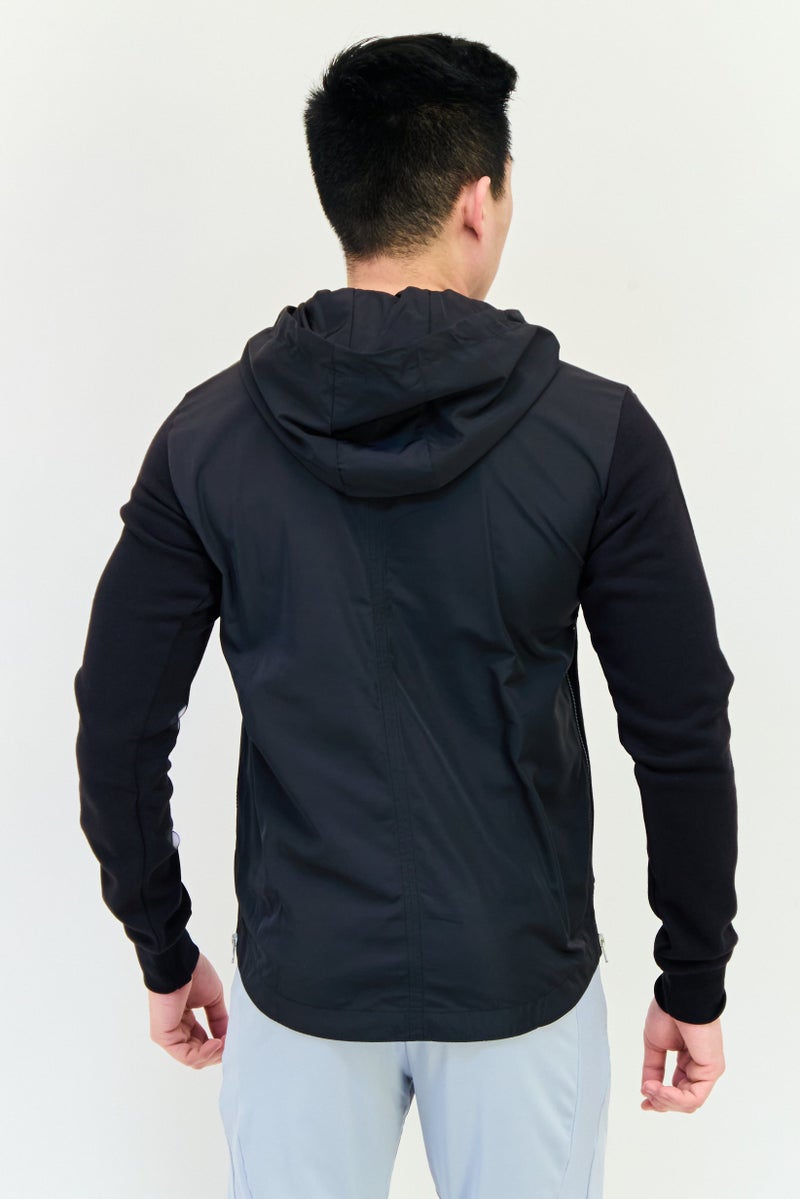 adidas Originals Men Sportswear Fit Long Sleeves Outdoor Hoodie, Black  - Image 3