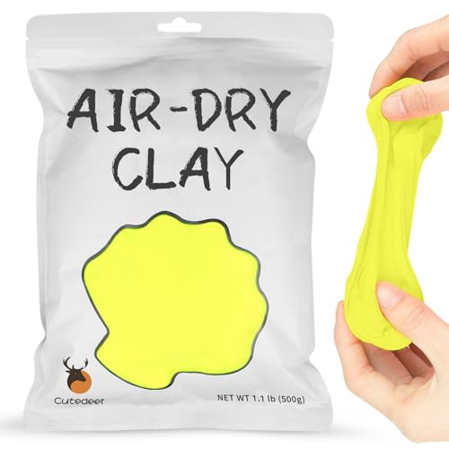 Cutedeer Yellow Air Dry Clay 11lb Foam Modeling Clay Soft Squishy Molding for Kids Adults Arts Crafts Project Slime Supplies11lb 1 Pack Yellow - Image 1