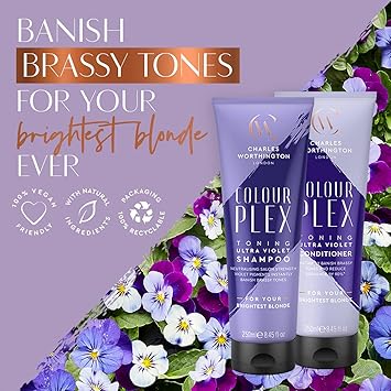 Charles Worthington Colourplex Toning Ultra Violet Conditioner - Image 3