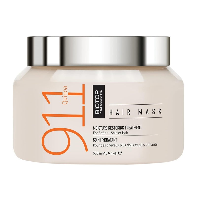 Biotop Professional 911 Quinoa Hair Mask - Repairing Hair Mask Treatment For Dry or Extremely Damaged Strands - Color Safe & Cruelty Free Hair Care - (18.6oz/550ml) - Image 1
