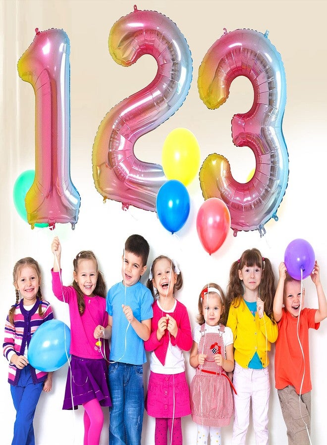 Smlpuame 40 inch Number Balloon 0-9 Gold Large Number 100 Balloons,Digital Balloons for Birthday Party Celebration Decorations Supplies, Helium Foil Number Balloons for Wedding Anniversary - Image 4
