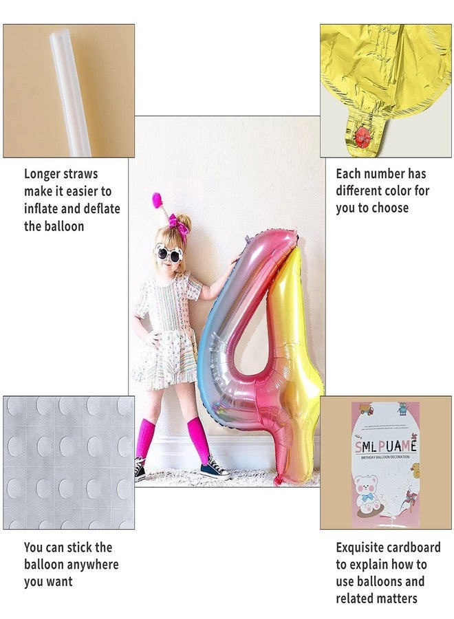 Smlpuame 40 inch Number Balloon 0-9 Gold Large Number 100 Balloons,Digital Balloons for Birthday Party Celebration Decorations Supplies, Helium Foil Number Balloons for Wedding Anniversary - Image 5