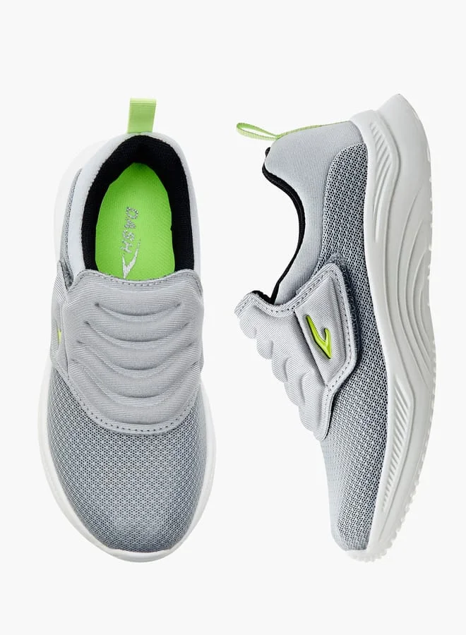 داش Boys Textured Sneakers with Hook and Loop Closure