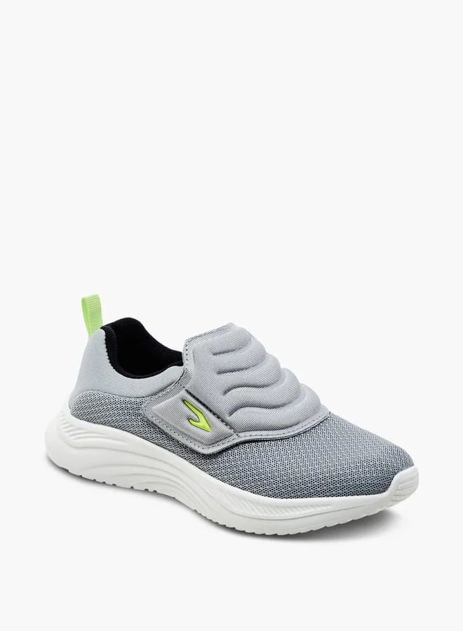 داش Boys Textured Sneakers with Hook and Loop Closure
