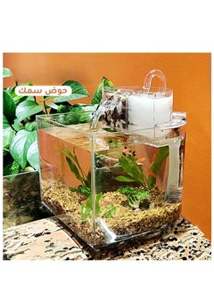 ماركة غير محددة حوض سمك صغير شفاف مع فلتر بيولوجي  - Image 2