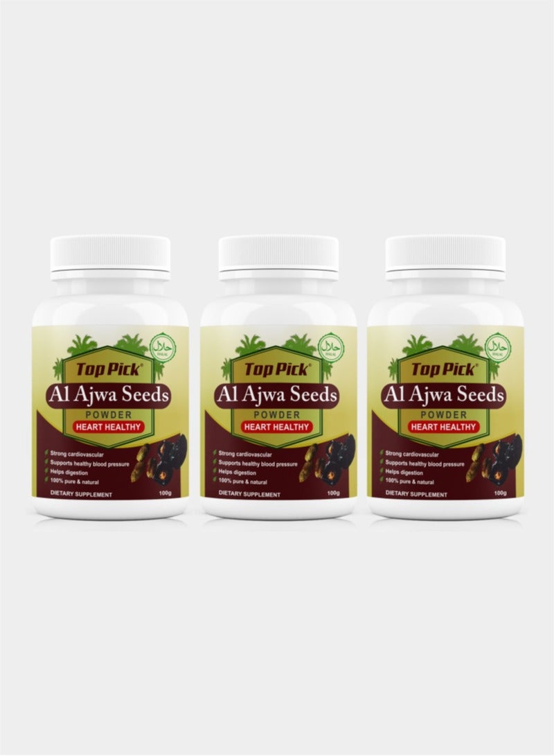 Top Pick Al Ajwa Seeds Powder 100gram Pack of 3