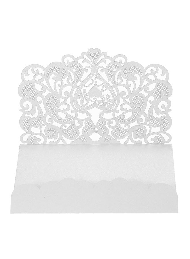 10-Piece Pearl Paper Heart Pattern Wedding Card Set D1206 197cm - Image 1