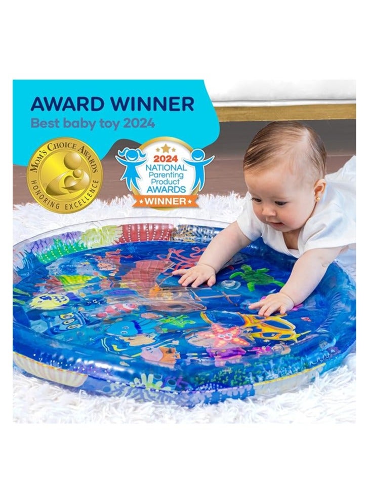 Baby Tummy Time Water Mat (65 * 65 cm), Premium Activity Center Promoting Baby Toys & Sensory Toys,Baby play mat Visual Stimulation Gift for Boys & Girls - Image 3